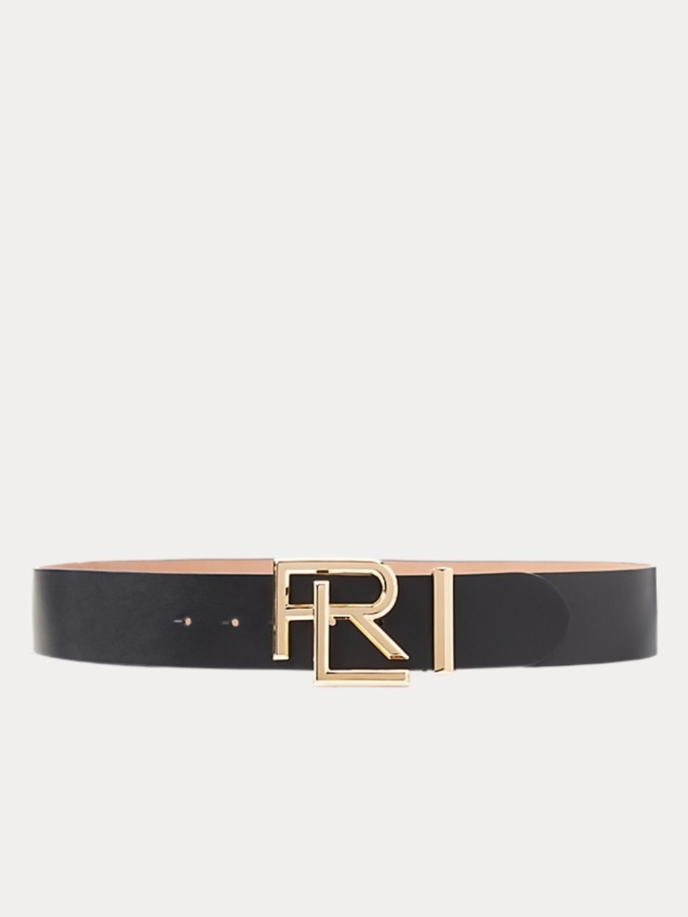 RL Box Leather Wide Belt